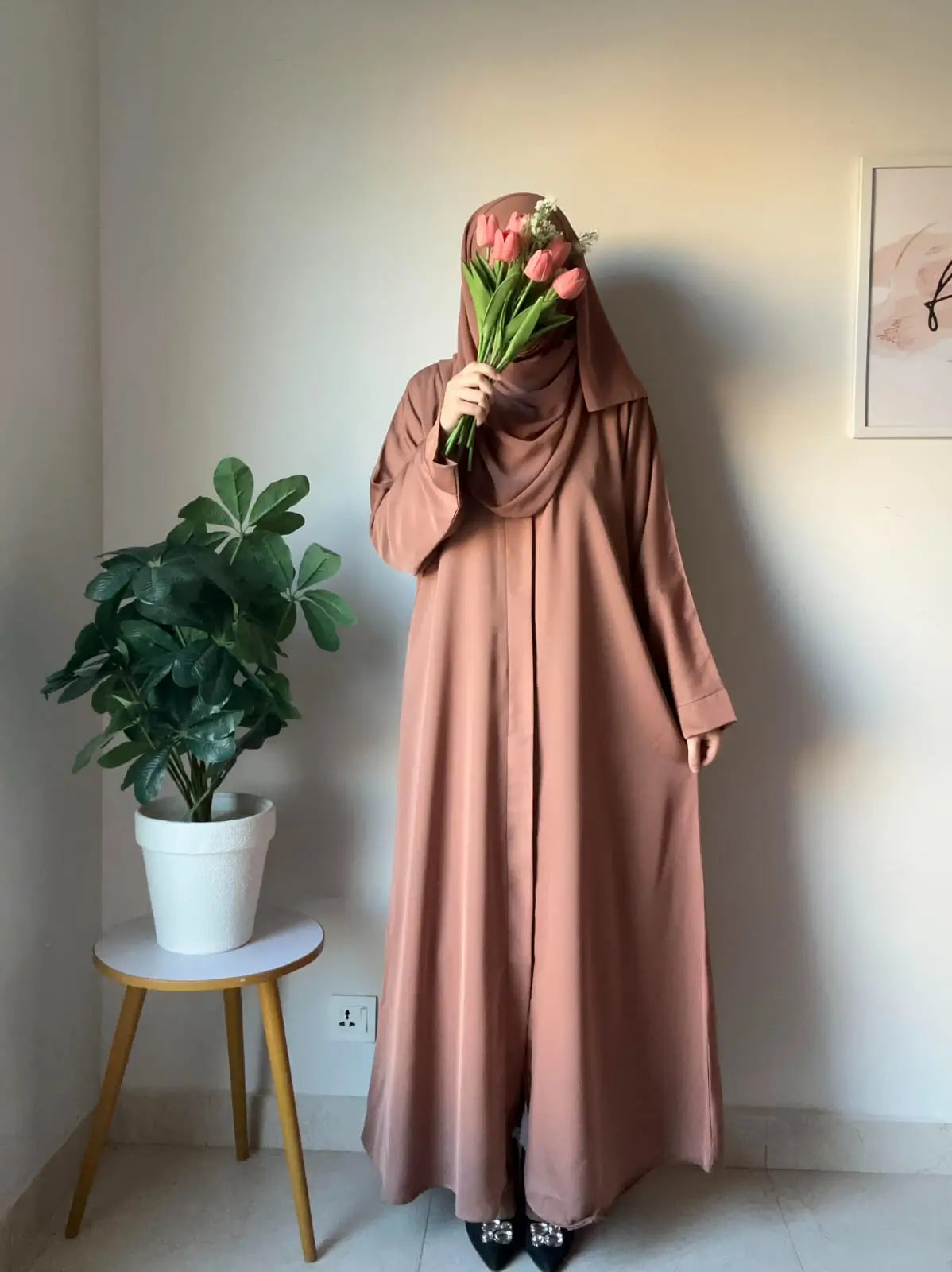 Casual Abaya - Tea pink