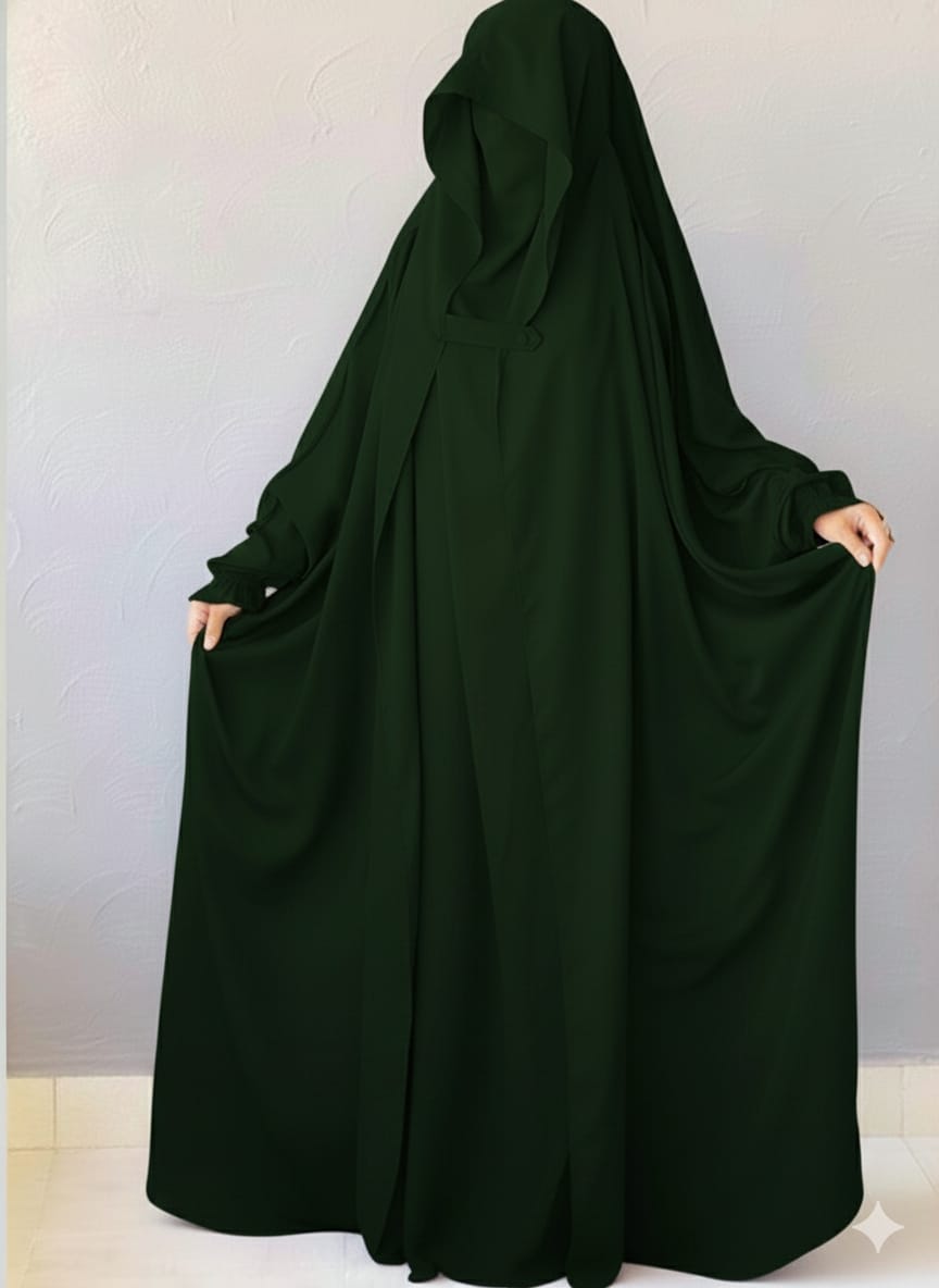 Saudi Jilbab - Dark Green