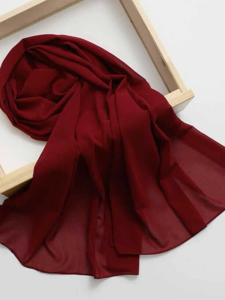 Georgette Hijab - Maroon