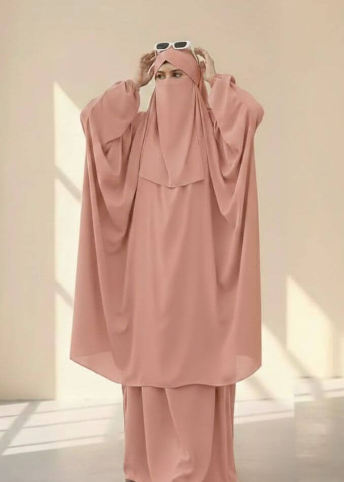 3 Piece Jilbab - Pink