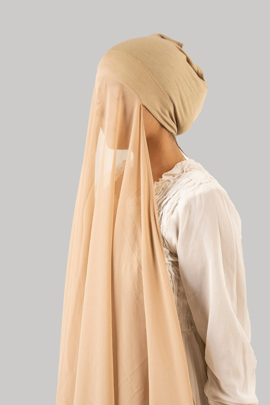 INSTANT HIJAB WITH CAP - SKIN - Amirah.pk