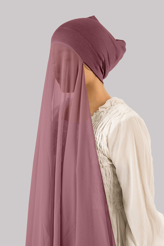 INSTANT HIJAB WITH CAP - T PINK - Amirah.pk