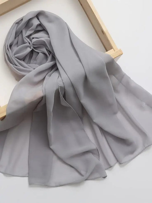 Georgette Hijab - Light Grey