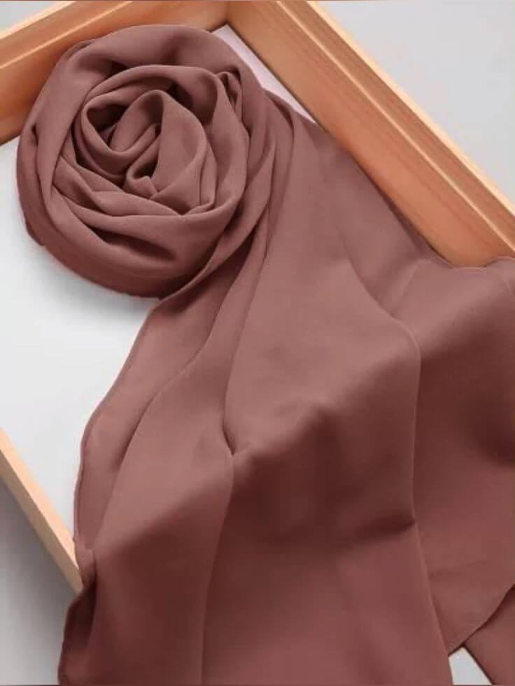 Georgette Hijab - Rust