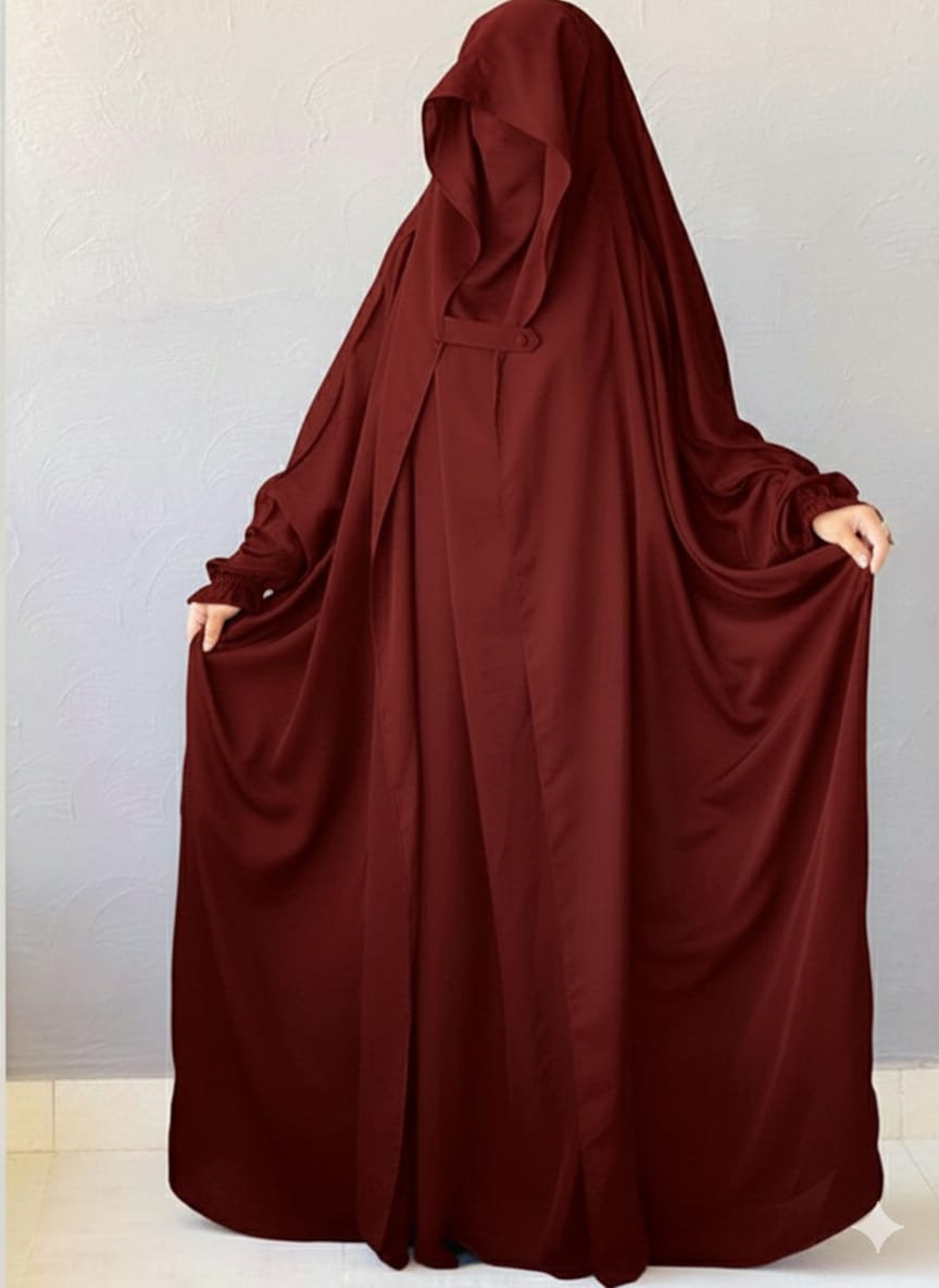 Saudi Jilbab - Maroon