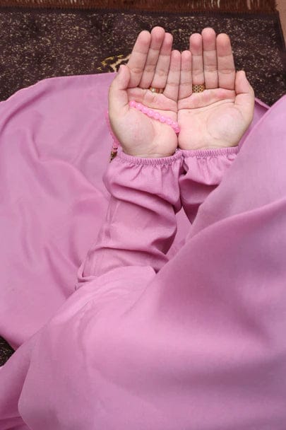 Namaz Chadar With Sleeves Tea Pink