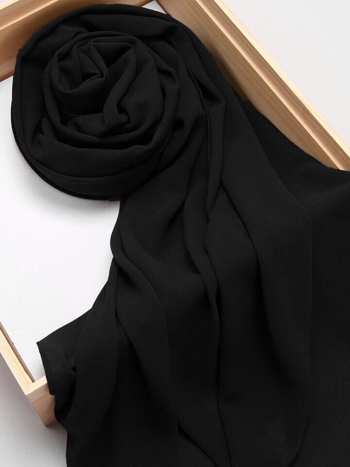 Georgette Hijab - Black