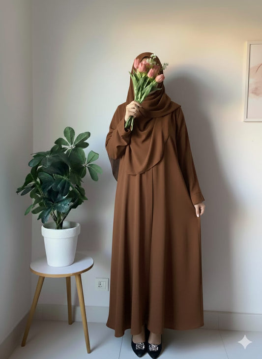 Casual Abaya - Brown