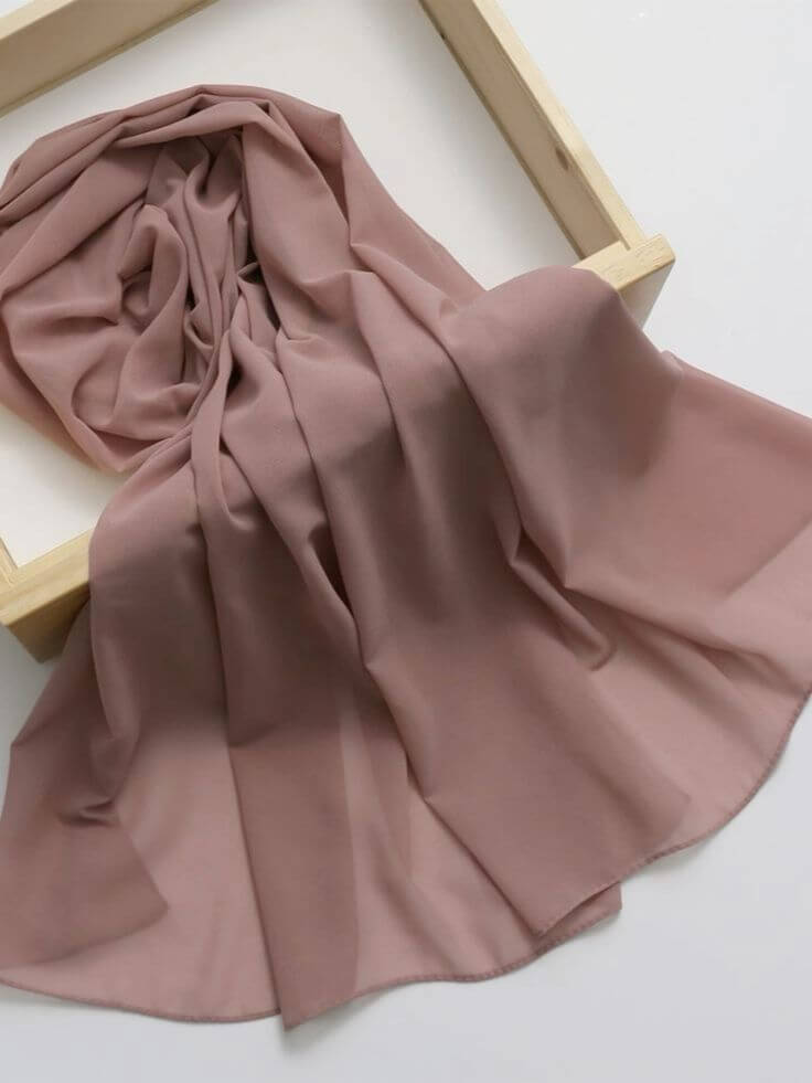 Georgette Hijab - Dusty Rose
