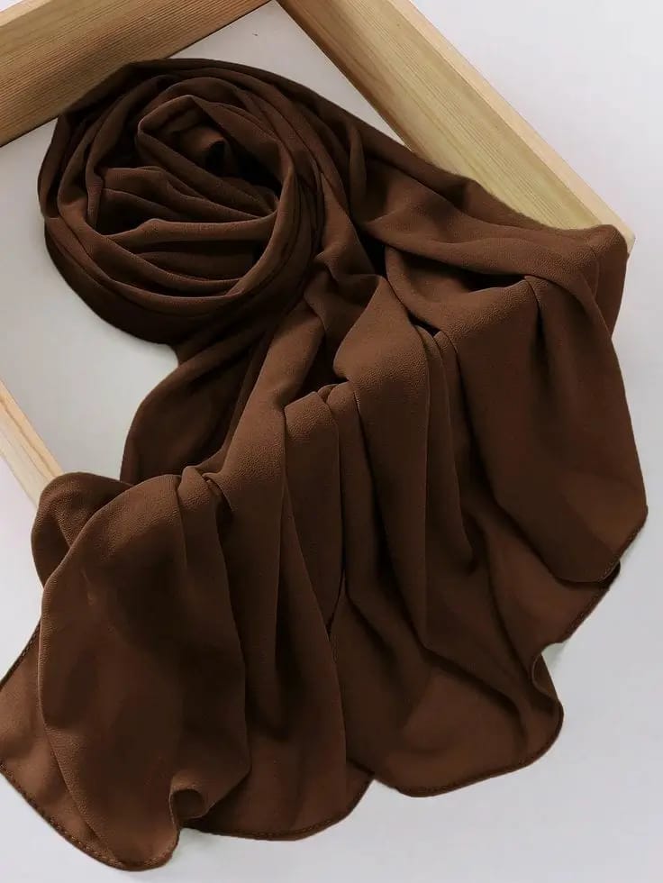 Georgette Hijab - Chocolate Brown